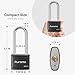 Puroma 2 Pack Keyed Padlock with 3 Keys, 2.5 Inch Locker Lock 40mm Heavy-Duty Locks for Gate Fence Hasp Cabinet Toolbox School Gym Locker (Black)