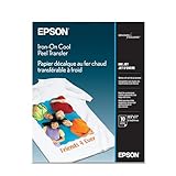 Epson Iron-on Cool Peel Transfer (8.5x11 Inches, 10 Sheets) (S041153),White