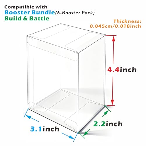 Image of 10PCS Plastic Protector Case For Booster Bundle /Build & Battle Foldable Clear Display Box Plastic Display Case Compatible with Booster Bundle Collectors Cards Protector