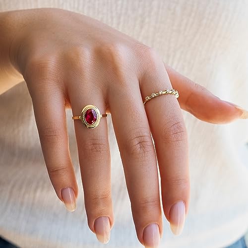 Maysa Jewelry 14K Solid Gold Ruby Ring For Ladies thumb #2