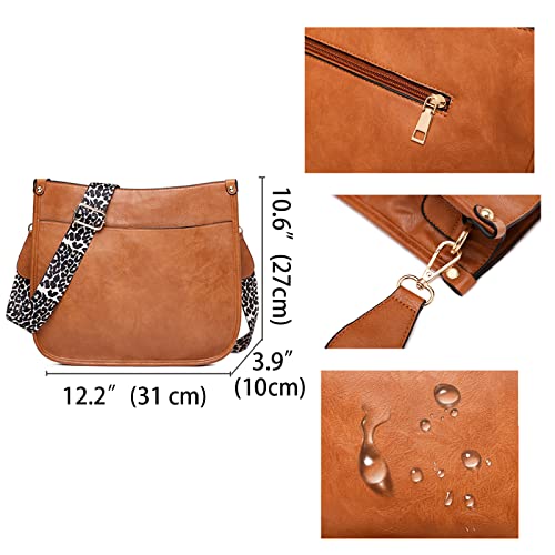KlaOYer 2 Adjustable Strap Bag,Crossbody Bags Women,Guitar Strap Purse,Vegan Handbags Soft Shoulder Bag For Women - Image 5