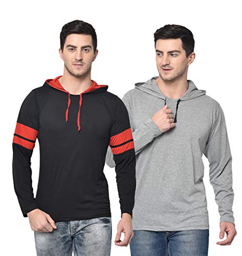 Mack Jonney Men's Classic Fit Hooded T-Shirt (Set of 2) T_12_0002...