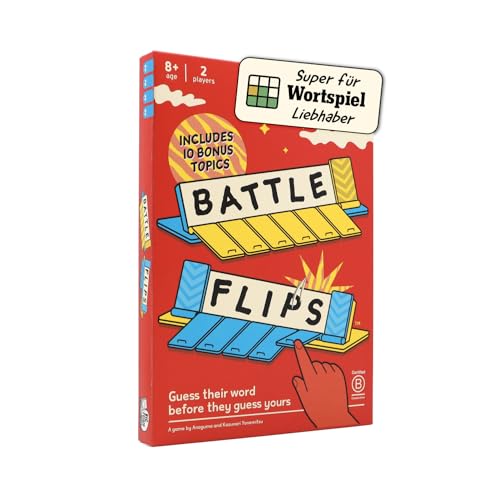 Big Potato Battle Flips: Das ultimative Reisespiel für Zwei Personen | Neues Wortspiel ab 8 Jahren für Erwachsene und Kinder | Mit praktischem Reisebeutel inklusive (Deutsche Version)