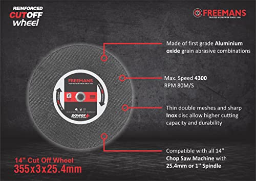 Image of Freemans CO+355 Cut Off Wheel 14 Inch - Set of 25 Pieces