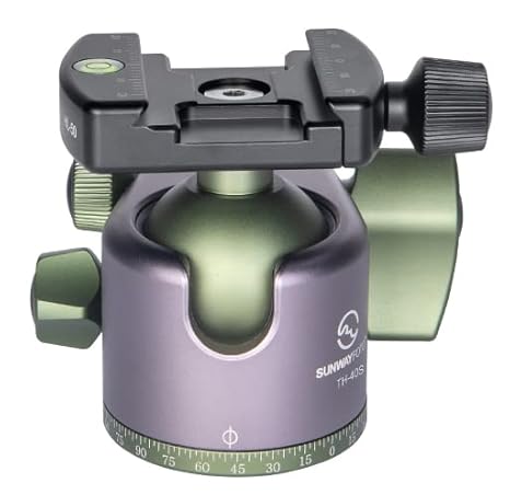 Sunwayfoto TH-40S 40mm Low Profile High Locking Strength Ball Head for Tripod Arca Compatible