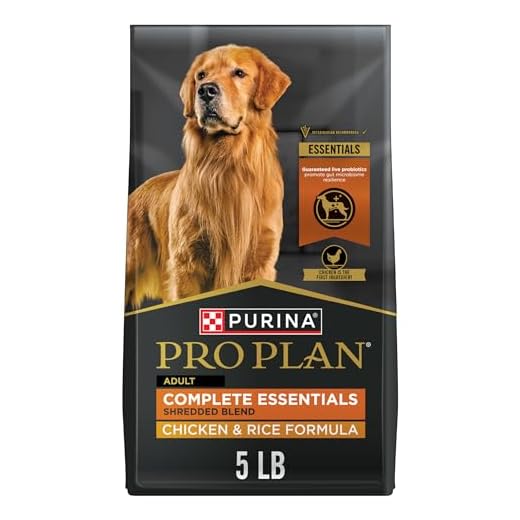 Purina Pro Plan Complete Essentials Shredded Blend Chicken and Rice Dog Food Dry Formula with Probiotics for Dogs - 5 lb.
