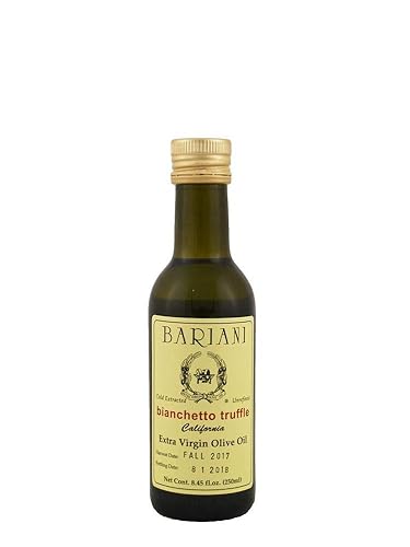 Bariani Aceite de oliva virgen extra con infusión de trufa blanca de California, cosecha 2017, 8.45 onzas líquidas