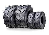 WANDA Set 4 15X6-6 & 20X10-8 Lawn Mower Agriculture Farm Tractor Tires Super Lug 4 Ply-13078/13071