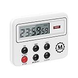 MARATHON TI080004 24 Hour Compact Digital Timer with Countdown, Countup & Clock Feature with Magnetic Clip - Battery Included