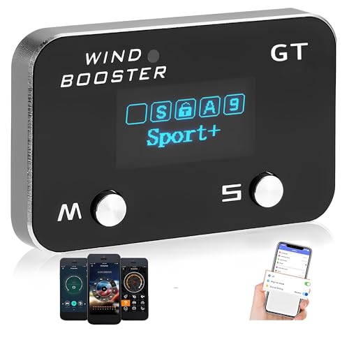 Throttle Response Controller Compatible for Ford F150Raptor (2011-2021) Mustang Ford Trucks F150 F250 350 (2011-Newer) 9 Drive Modes Throttle Controller APP Wind Booster GT Throttle Accelerator