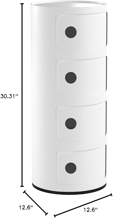 Kartell 0 Componibili, White, 32x32x77 cm