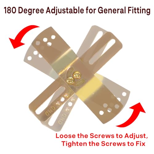 Teemyaa Light Fixture Mounting Brackets, 180° Adjustable Mounting Plates, Universal Light Crossbar Set With Screw And Nuts For Wall Light, Close To Ceiling Light thumb #2