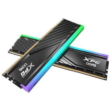 XPG Lancer Blade RGB Gaming DDR5 6000MHz CL30 16GB (2 x 8GB) PC5-48000 RAM 288 pinos UDIMM Kit de memória de desktop preto