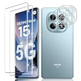Vanrain Vetro Temperato per Xiaomi Redmi Note 15 5G, 2+2 Pezzi Curva 3D Vetro Pellicola e Fotocamera Protettiva, Durezza 9H Definizione HD Anti Graffio Niente bolle