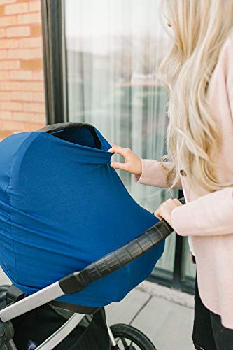 Image of Copper Pearl Nursing Cover for Breastfeeding - Multi-Use Baby Car Seat Cover, Stroller Cover & Breast Feeding Cover Up for Women, Stretchy Breathable High Quality Cover for Boy or Girl, River