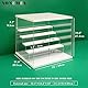 Nonemey Acryl Vitrine Schaukasten mit led 2/3/4/5/6 Stufen Display Case Box für Modellautos Figuren Collectibles (Weiß 5 Stufen 31.5x31x30cm)
