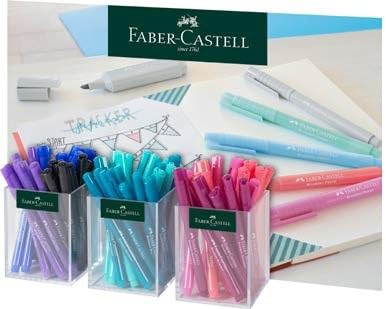 Fineliner Faber-Castell Broadpen Pastell 0,8 mm in 3 Röhrchen von 60 Teilen