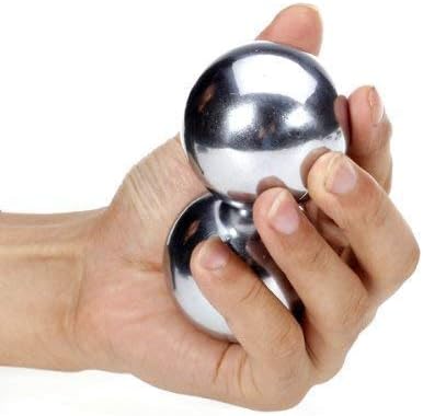 Miniatura 6 de Bolas de acero inoxidable de 1.9 pulgadas con bolsa de transporte. Pelotas de salud de masaje chino para terapia de ejercicio de mano y alivio del