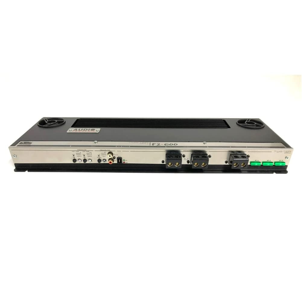 KIT SET PER AUDIO SYSTEM F2-600, 1 amplificatore stereo 2 canali classe ab 2 x 460 watt rms a 2 ohm, 3000 watt max, spl, cofano, auto, 1 pezzo
