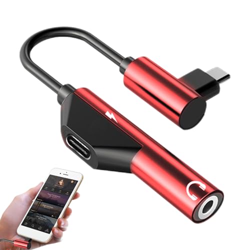 Adaptador de auriculares USB C – Convertidor de audio digital | Conector de cable auxiliar tipo C a 3.5 mm | USSB-C a puerto de sonido de auriculares | Dongle de salida estéreo para dispositivos de