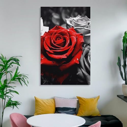 Toile murale moderne en roses de qualité artistique supérieure