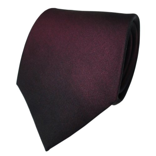Cravate en soie pour mariage et grande cérémonie satin rouge-noir TigerTie
