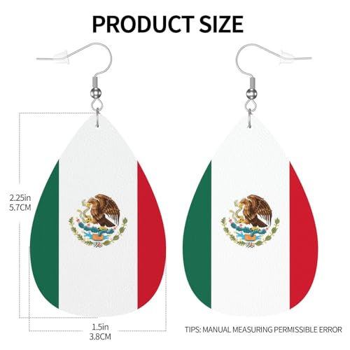 Country Flag Teardrop Earrings For Women Lightweight Leather Dangle Earrings Patriotic Jewelry Gifts4