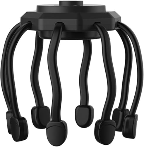 Eculcki ヘッドスパ 電動頭皮ケア 頭皮エステ器 タコ足 3D振動 3種モード リラクゼーション器 美容家電 ハンズフリー 頭皮ケア 敬老の日 父の日 母の日 プレゼント (ベーシック・チャージング・ブラック)