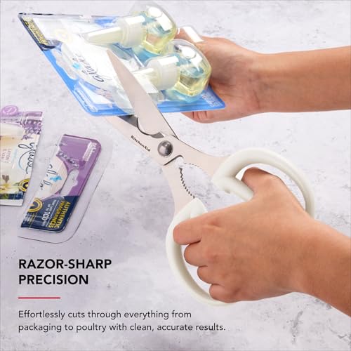 Image of KitchenAid Multipurpose Shear Set - Versatile Scissors with Nutcracker, Bottle Opener, Ergonomic Handles with Protective Blade Covers, 2-Piece