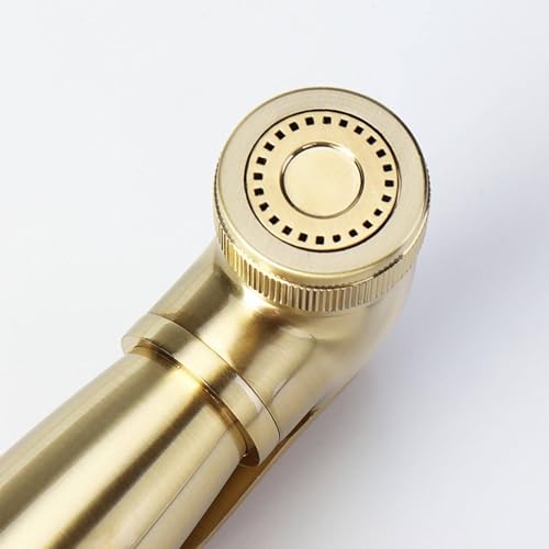 Ducha bidet para WC en oro cepillado de latón con control dual y manguera de 1,5m 7