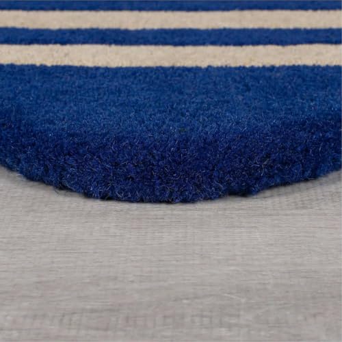 Image of Sifa Carpet Hand Made Natural Woolan Tufted Carpets Irregular Shaped Handmade Area Rugs, for Your Room Blue, Beige Color Size 5x8 feet (150x240cm)