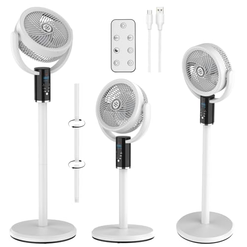Ventilatore a Piantana Silenzioso per Camera da Letto, Senza Fili