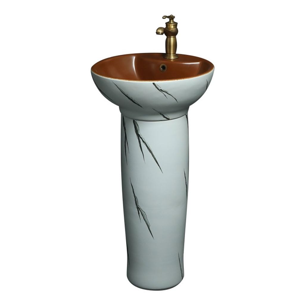 Bathroom Sink Outdoor Courtyard Pedestal Basin Balcony Floor-Standing Washbasin Simple Outdoor Wash Basin Bathroom Vanity