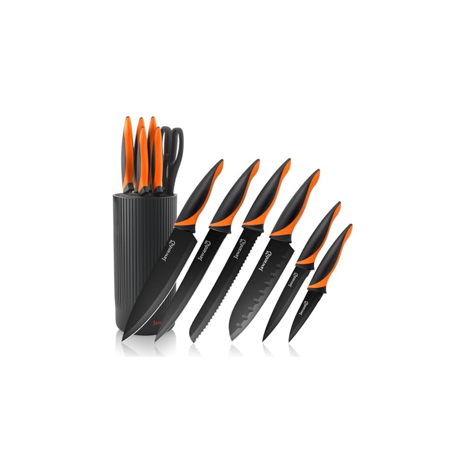 Kitchen-Knife-Set-8-Pieces-Anti-Rust-Black-Knife-Set-Non-stick-Coating-Stainless-Steel-Chef-Knife-Sets-with-Universal-Knife-Block-for-Kitchen-Dishwasher-Safe-Black-Blade-Black-Block Kitchen Knife Set, 8 Pieces Anti-Rust Black Knife Set, Non-stick Coating Stainless Steel Chef Knife Sets with Universal Knife Block for Kitchen Dishwasher Safe (Black Blade, Black Block)