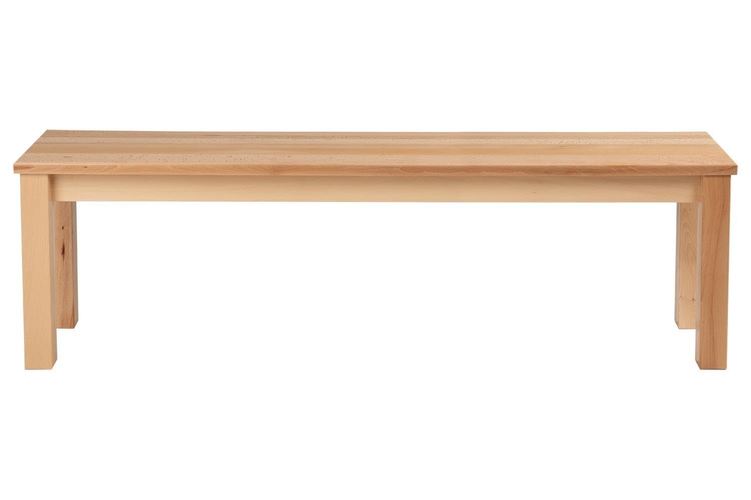 Sitzbank - 160 x 35 cm - Braun - Kernbuche massiv lackiert