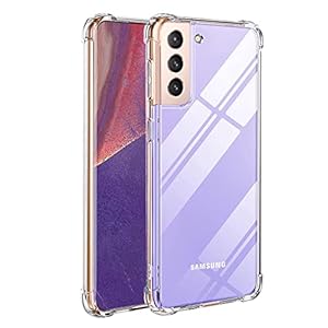 Galaxy S21 Case Crystal Clear Shockproof Bumper Protective Cell Phone Back Cover for Samsung Galaxy S21 5G Transparent…