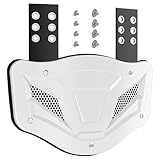 ARGOMAX Football Backplate, Adjustable Football Backplates for Shoulder Pads, Adult & Youth Universal Fit Backplates, High-Impact Back Protector with Breathable Design, White.