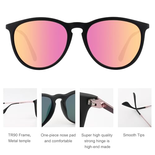 Polarized Sunglasses For Men Women Classic Shape, Mixed Metal Frame 100% UV Protection2