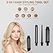 Lockenstab Set 3 in 1, Lockenstab Verschiedene Aufsätze, Warmluftbürste Thermal Brush, Lockenstäbe mit 3 Austauschbaren Zubehörteilen, Curling Iron 9-35mm, Haarstyling Geräte für Langes Haar