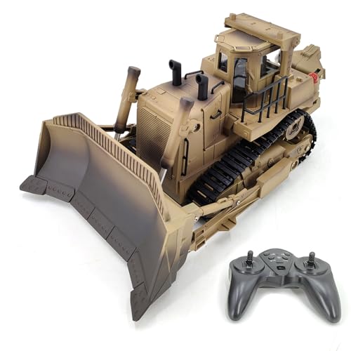 Drfeify 1/16 RC Dozer, 2.4GHz Remote Control with Liftable and, for Construction Model and Display