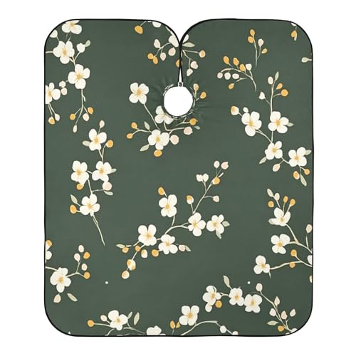 BOESI Graffiti Flower Pattern Barber Shawl, Waterproof Haircut Shawl, Haircut Salon Apron, Shaving Bib, 55 x 65 inches