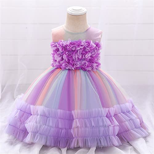 Tutu Dress for Girls Sequin Tulle Princess Prom Dresses for Kids Little Girl Fancy Sparkly Birthday Party Outfit (Purple, 3-4 Years)2