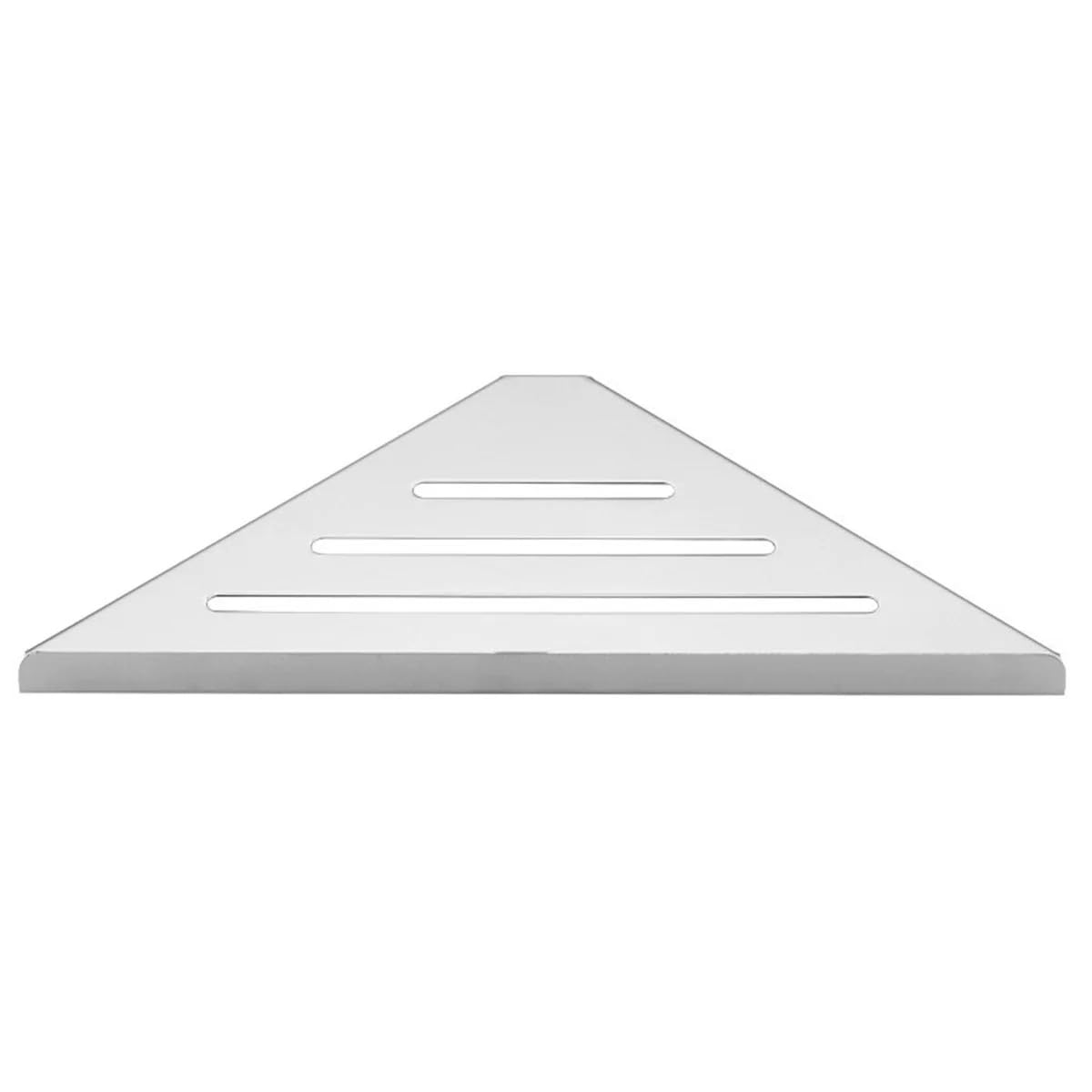 Drill-Free Bathroom Corner Shower Shelf 304 Stainless Steel Wall Mount Organizer Rack Heavy-Duty Rustproof Adhesive Storage Caddy for