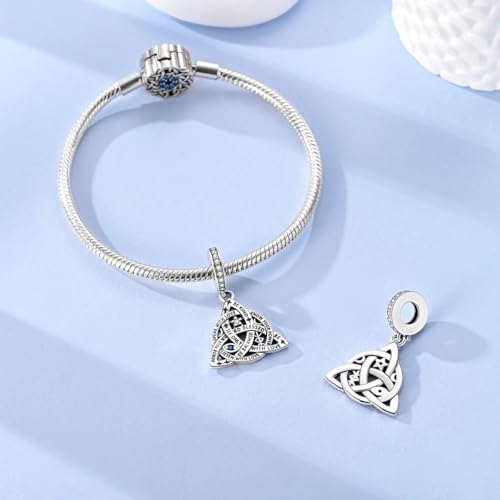 Image of 925 Sterling Silver Charms,Hypoallergenic Beads,Compatible with Pandora Bracelets and Necklaces,Women Holiday Gift Pendants