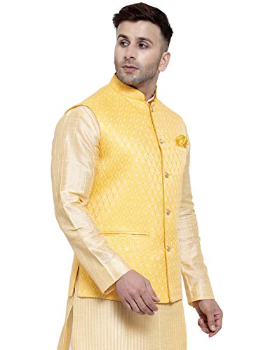 Image of Badoliya & Sons Men's Brocade Zari Nehru Jacket /Waist Coat
