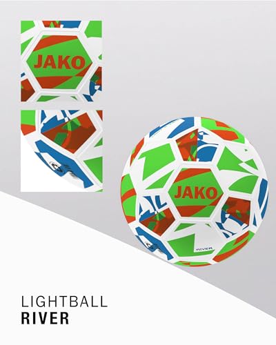 JAKO Lightball River, weiß/neongrün/Neonorange, 5 (350g) – Ansicht 3
