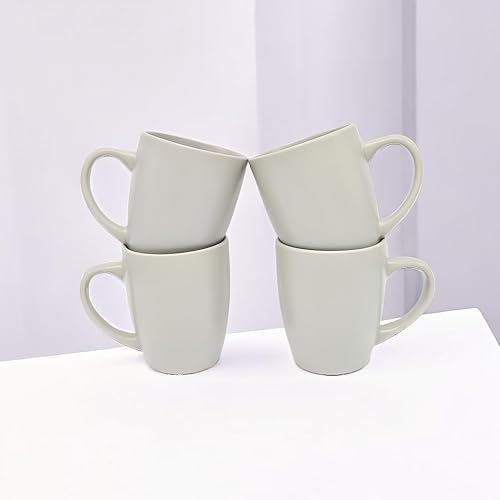 Miniatura 8 de Juego de 6 tazas de café de cerámica mate de 12 onzas con asa, tazas de café para café, té, cacao, leche, microondas y lavavajillas, regalo de