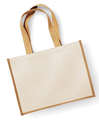 Image of Westford Mill Printers Jute Cot Shopper Colour=Natural Size=O/S