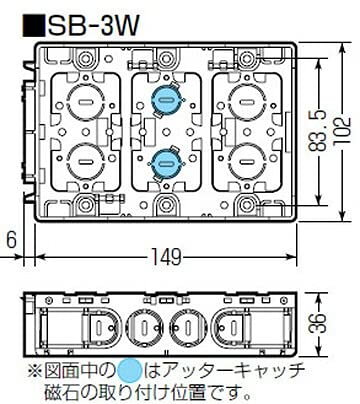 Amazon.co.jp: 未来工業 台付スライドボックス 3ケ用 SB-3W : ホーム