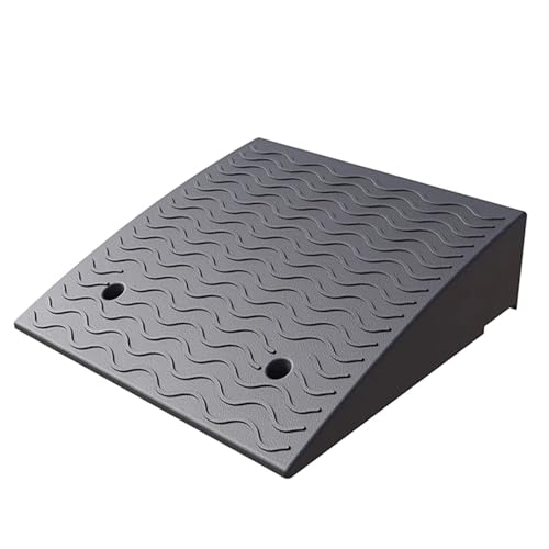 Rampa de caucho para bordillo con altura de 5.9 pulgadas, capacidad de carga pesada de 6800 lbs/3 toneladas, portátil para cobertizo, garaje, vehículos, motocicletas, sillas de ruedas y cortadoras de césped miniatura 1